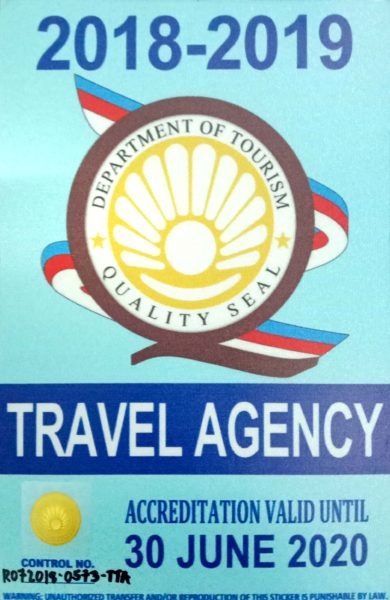 2018 to 2020 DOT Sticker_Green Earth Tours and Travel